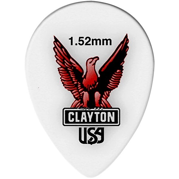 3 Pack of Clayton Acetal Small Teardrop Picks 1.52mm