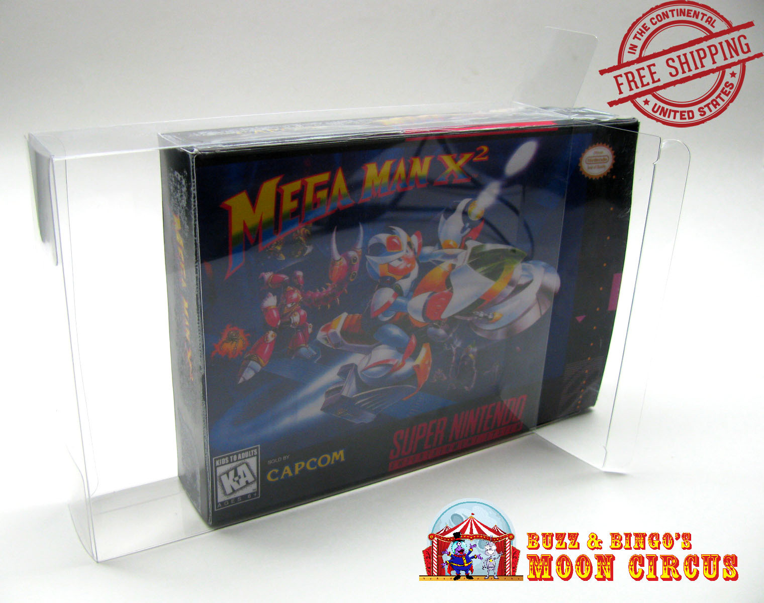 1x SUPER NINTENDO SNES CIB - CLEAR PLASTIC PROTECTIVE BOX PROTECTOR SLEEVE CASE