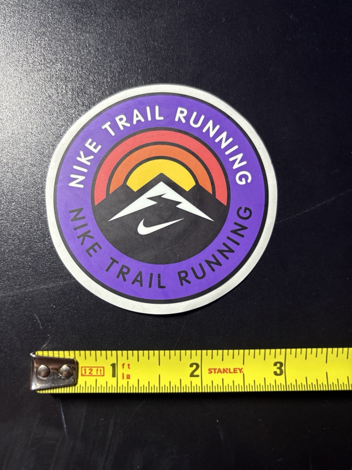 Nike Trail Running Sticker Purple Mountain Hiking Sun
