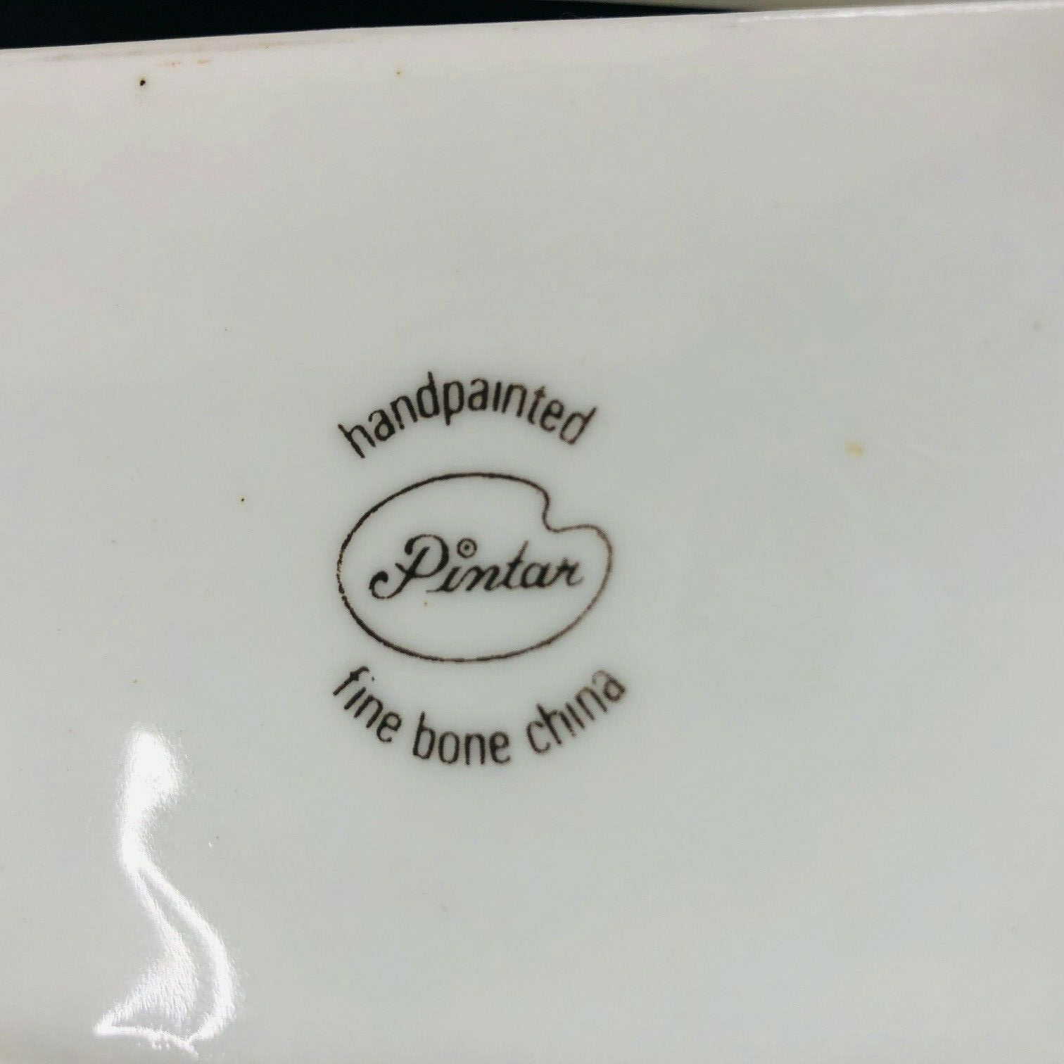 Pintar Bone China Trinket Box Mouse on Lid Hand Painted