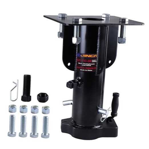 5th Wheel to Gooseneck Adapter - 25,000 lb Capacity, 17"-23" Adjustable