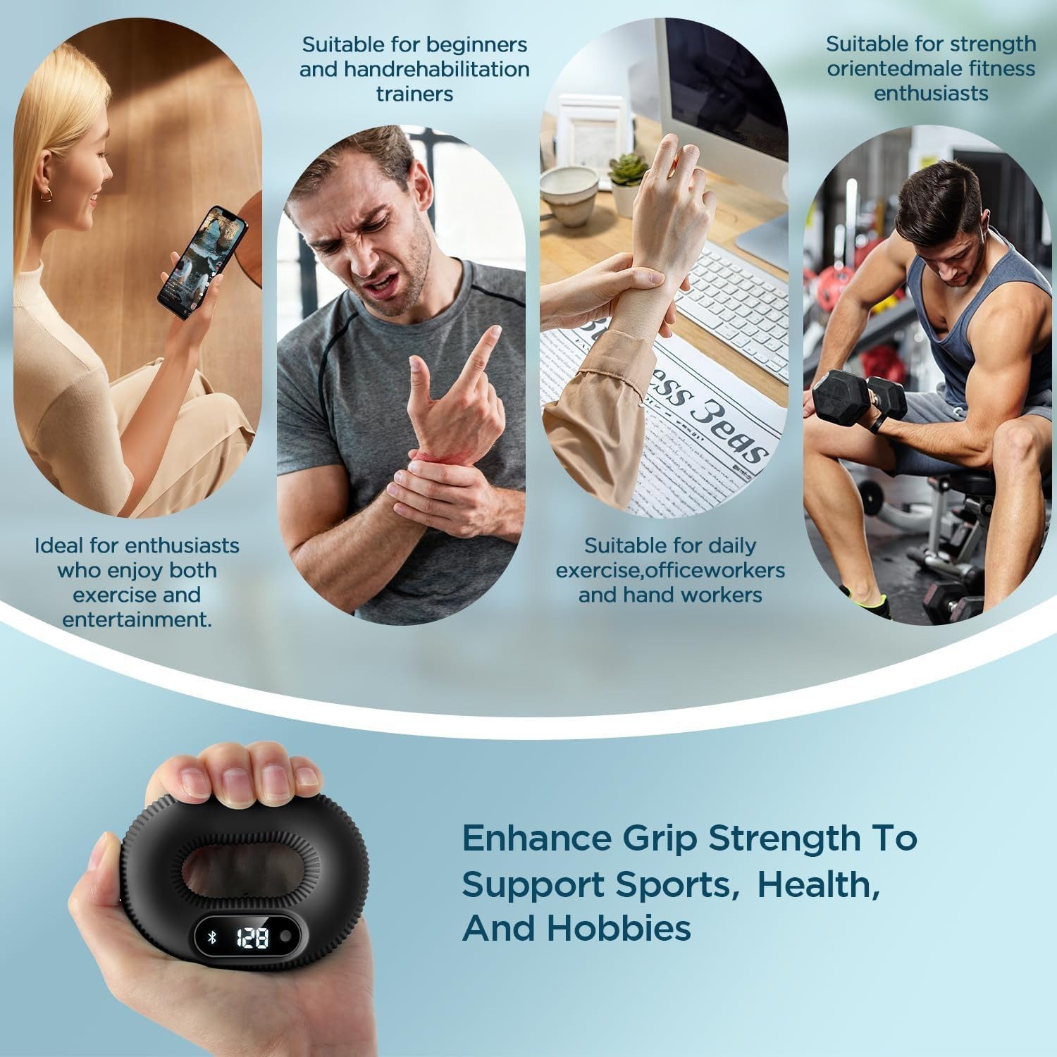 Smart Grip Trainer, Supports Multiple Game Interaction and HID Mode Video Bro...