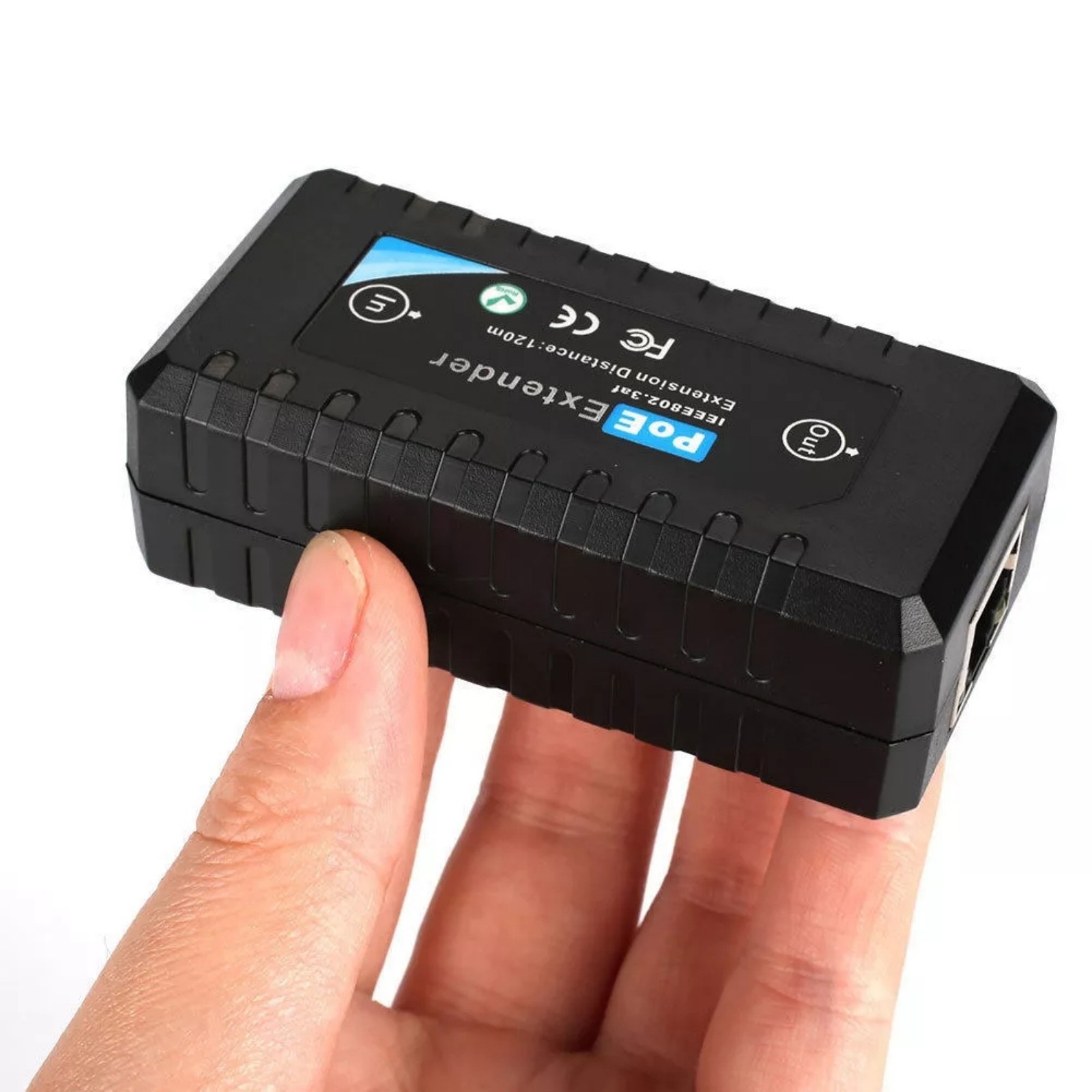 1 Port 10/100M POE Extender IEEE802.3af For Ethernet Security Systems IP Camera