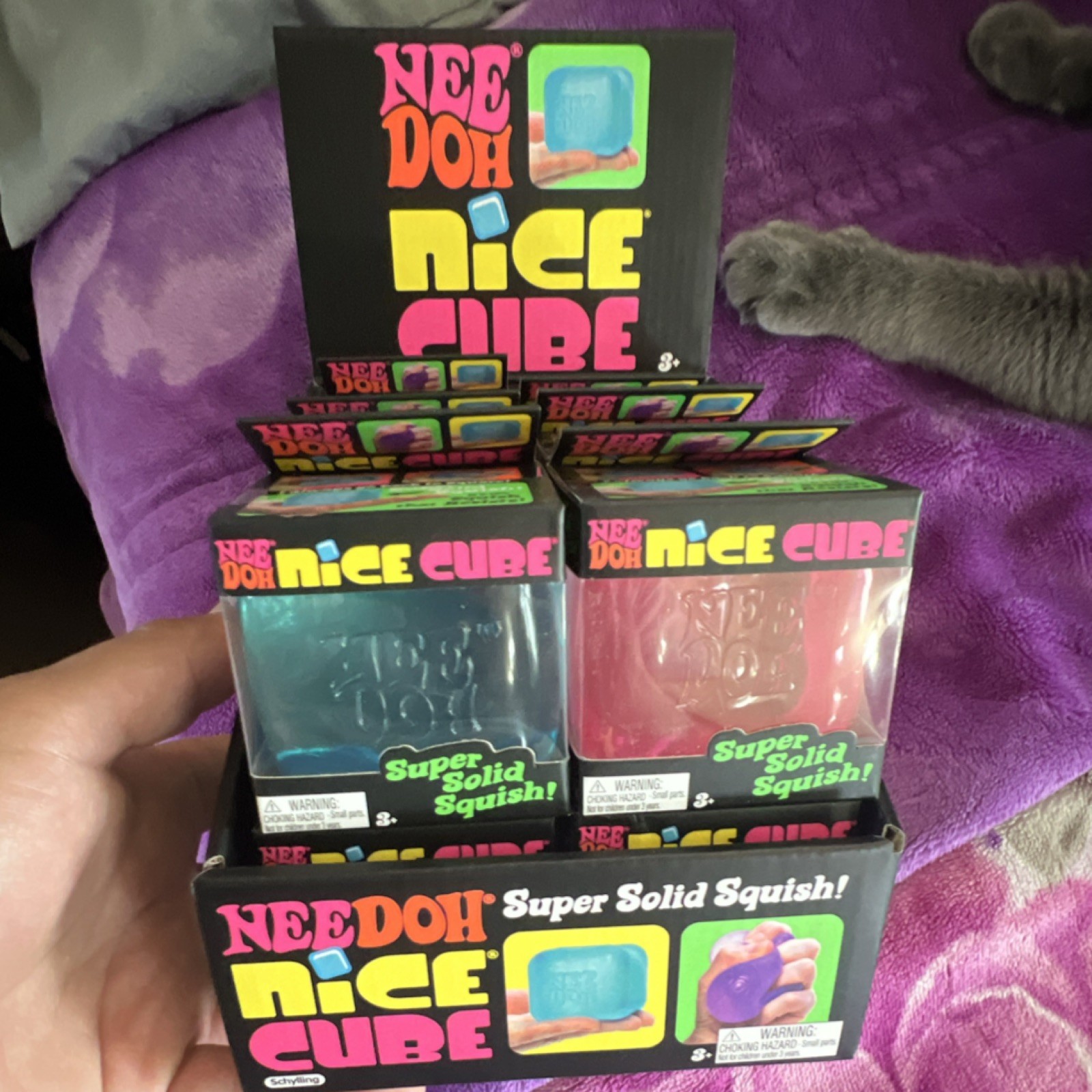 Schylling Squeeze Ball Super Solid Squish Nice Cube (WHOLE CASE)