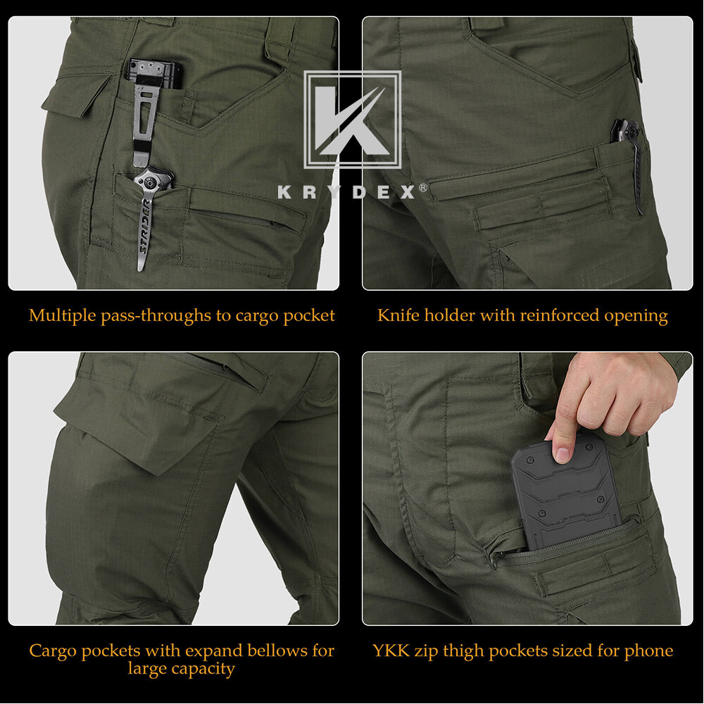 KRYDEX Gen4 Combat Uniform Tactical BDU Shirts & Pants Elbow / Knee Pads Green