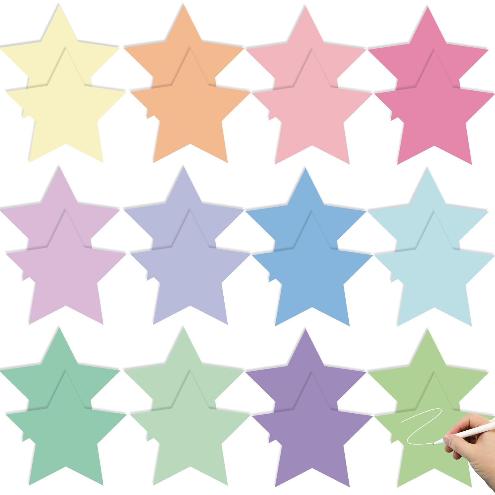 Lincia 24 Pack Dry Erase Dots 9.9 x 9.9'' Colorful Vinyl Erase Spots Removabl...