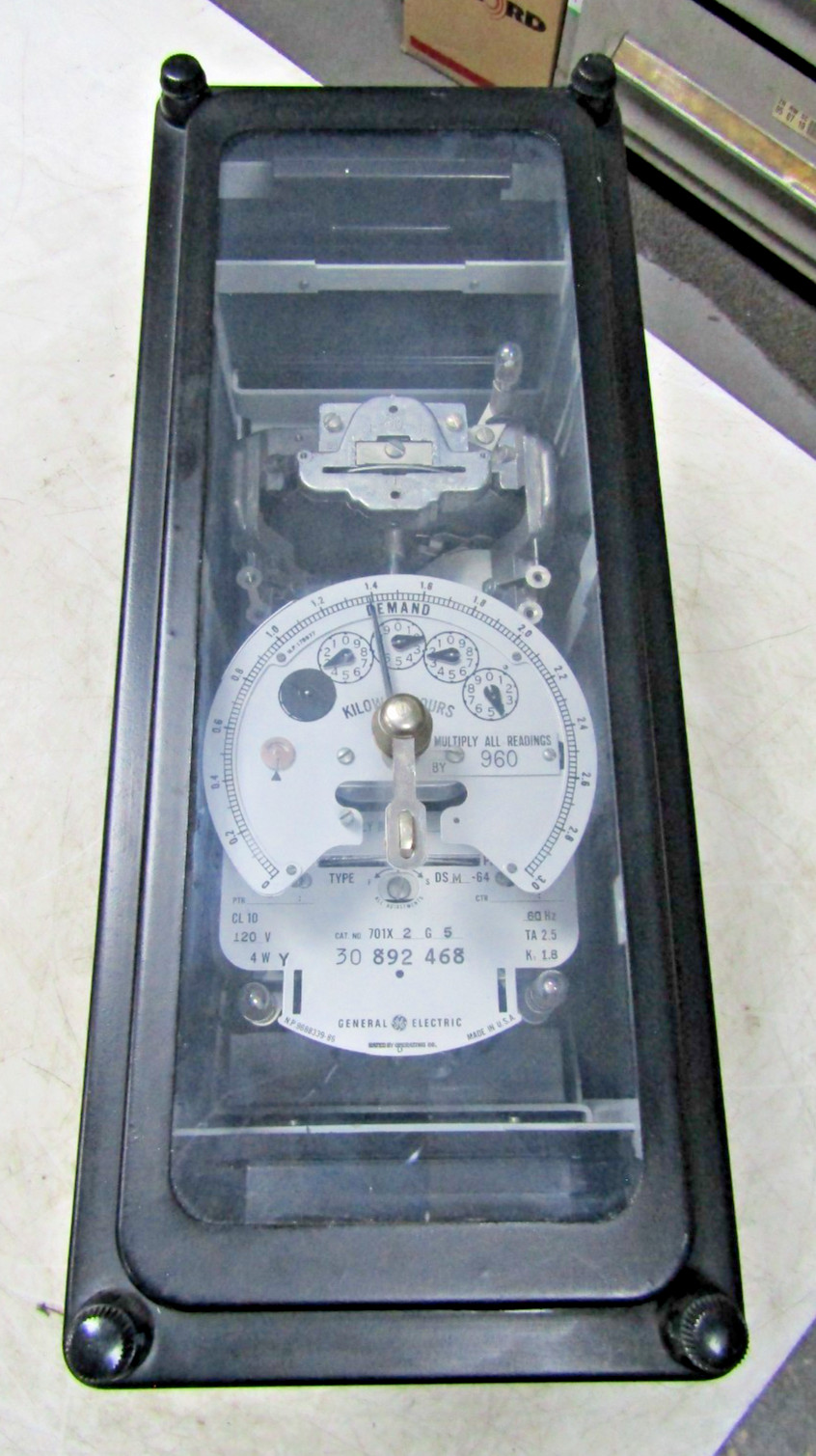 💥GE GENERAL ELECTRIC 701X2G5 KILOWATTHOUR METER 120 VAC 4W 1.8 K.H