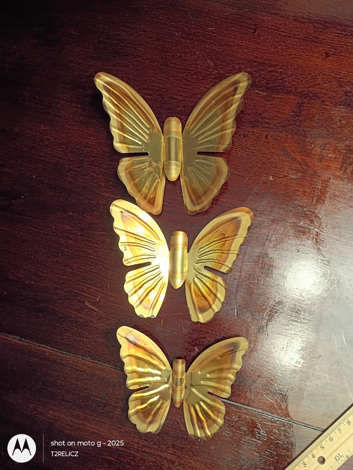 Home Interiors Brass Butterflies Set Of 3 Metal Wall Decor~Vtg~MCM~ Timeless!