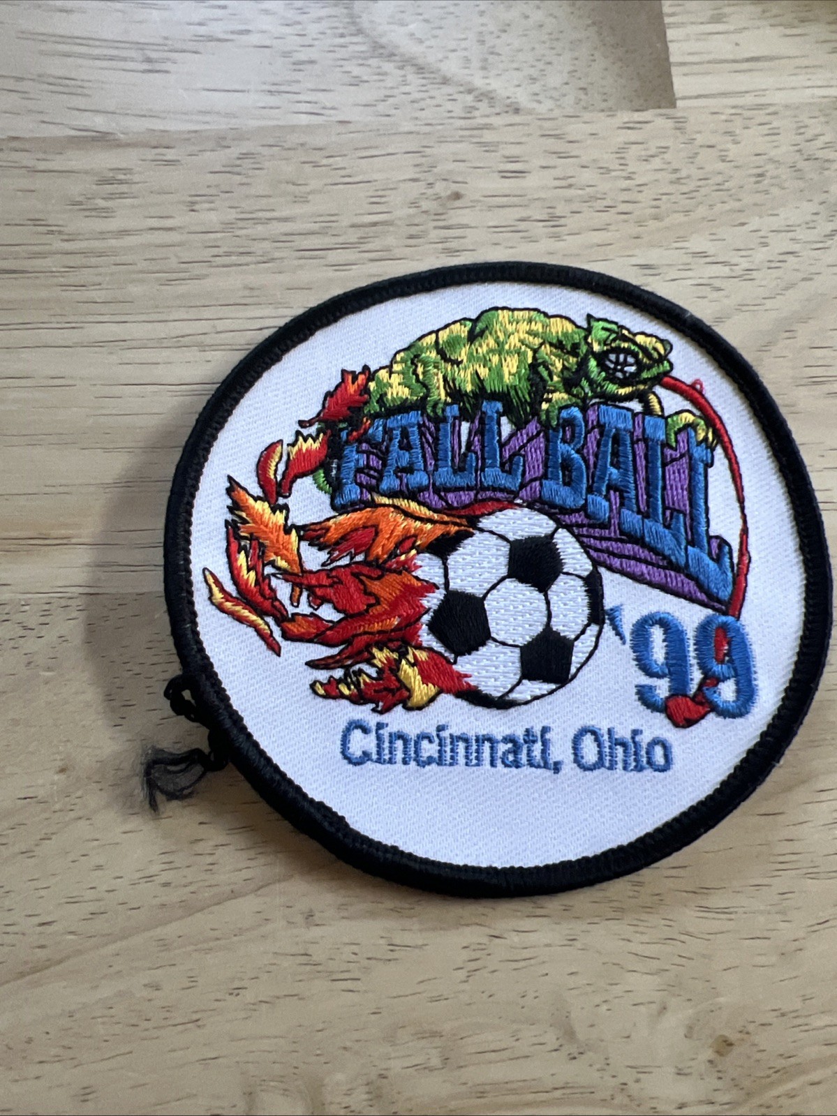 VTG Cincinnati Ohio Fall Ball soccer patch. 3.5 round Patch