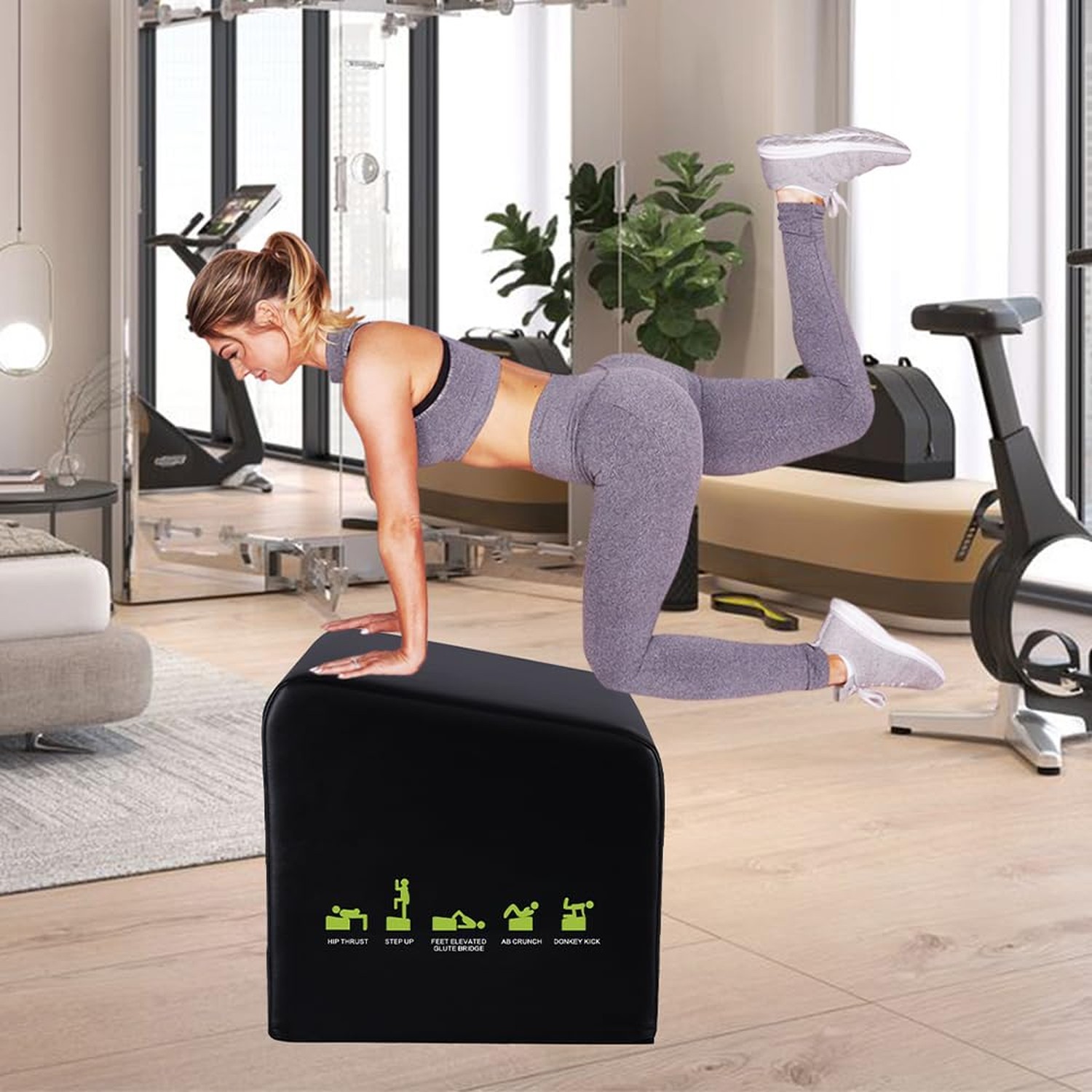 Hip Thrust Machine & Glute Bridge Exercise Machine, Hip Thrust Bench Booty Wo...