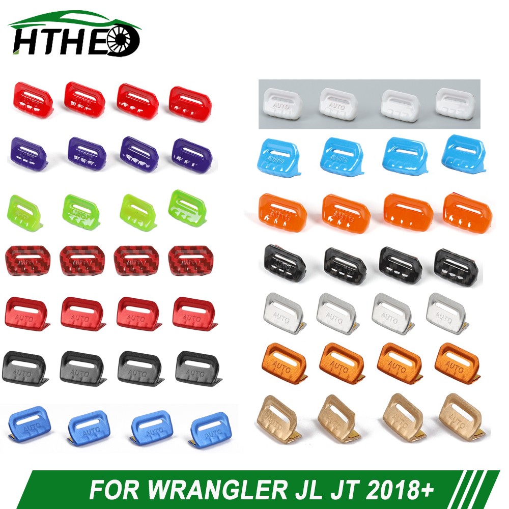 Window Control Switch Button Cover Trim For Jeep Wrangler JL JT 2018+ Multicolor