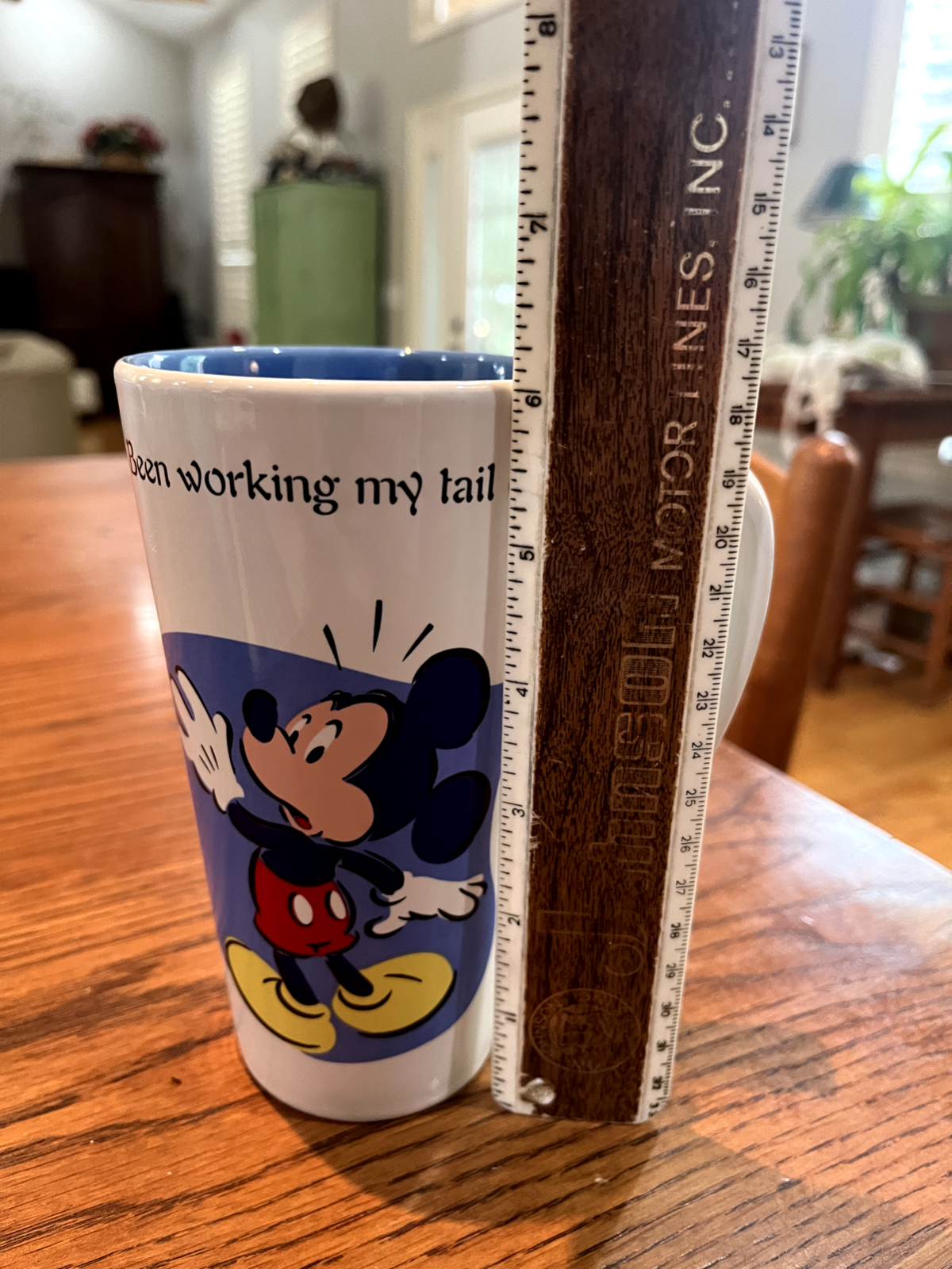 Tall Disney's Mickey Mouse "Been Working My Tail Off" Mug