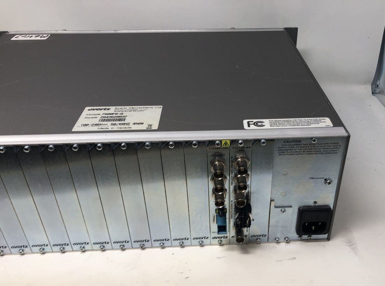 Evertz 7800FR Multiframe VistaLink Pro HD Module Cards