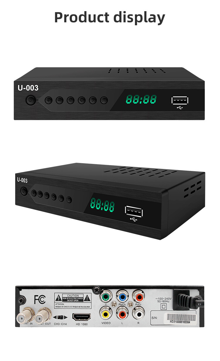 1080P Free TV Tuner ATSC Digital HD TV Live Converter Box America Mexico Canada