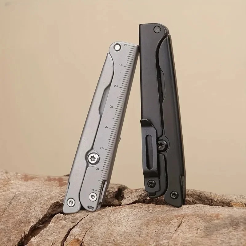 1pc Multifunctional  Folding Stainless Steel Survival Scissors Portable EDC Tool