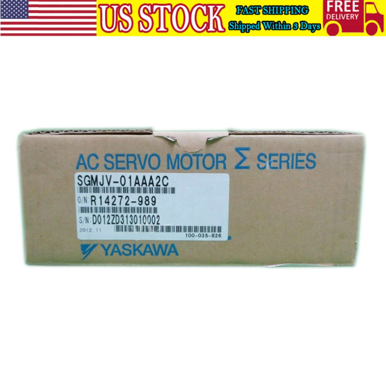 1PC YASKAWA AC SERVO MOTOR SGMJV-01AAA2C NEW