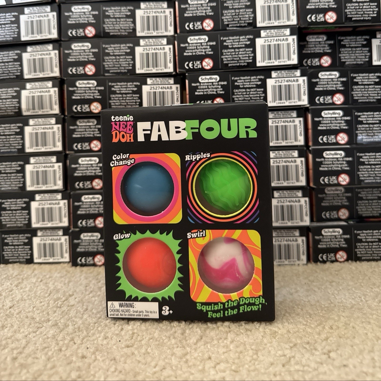 *NEW* Nee Doh Teenie Fab Four Needoh 4 Pack 🔥 RARE Find