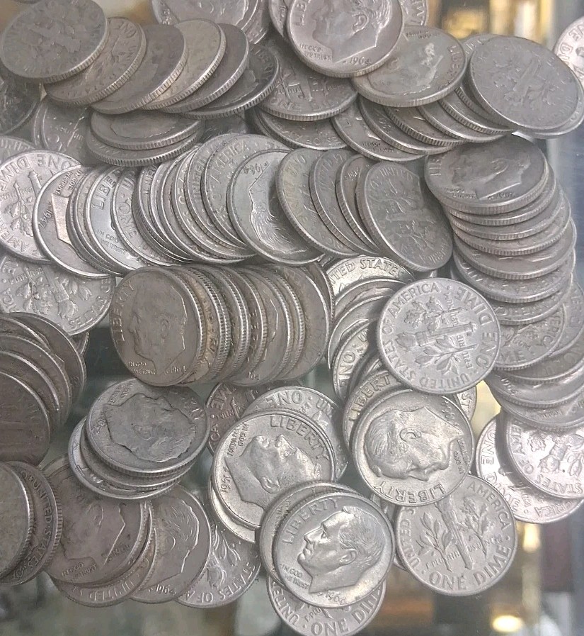 Lot Of 4 - 90% Silver Roosevelt Dimes - Random Date Dime