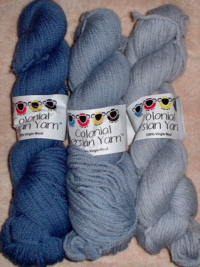 Colonial 3ply Persian Wool Yarn Needlepoint Crewel 1560 Glacier Blue Family