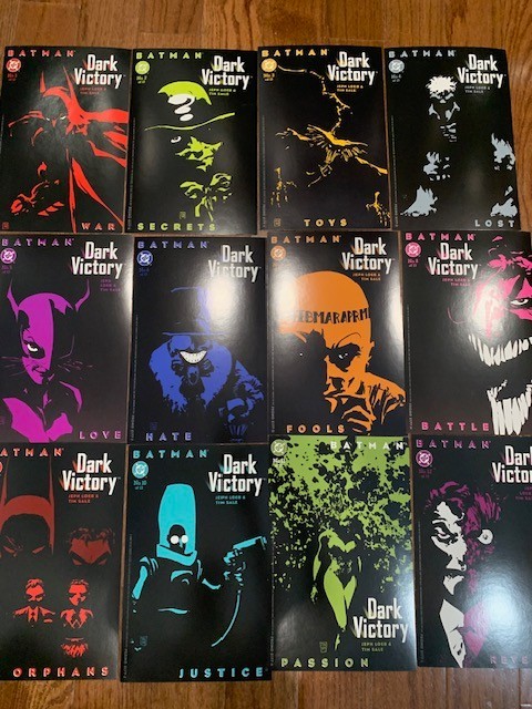 Batman Dark Victory promo insert cards (x12) DC (1999) complete set! Tim Sale!