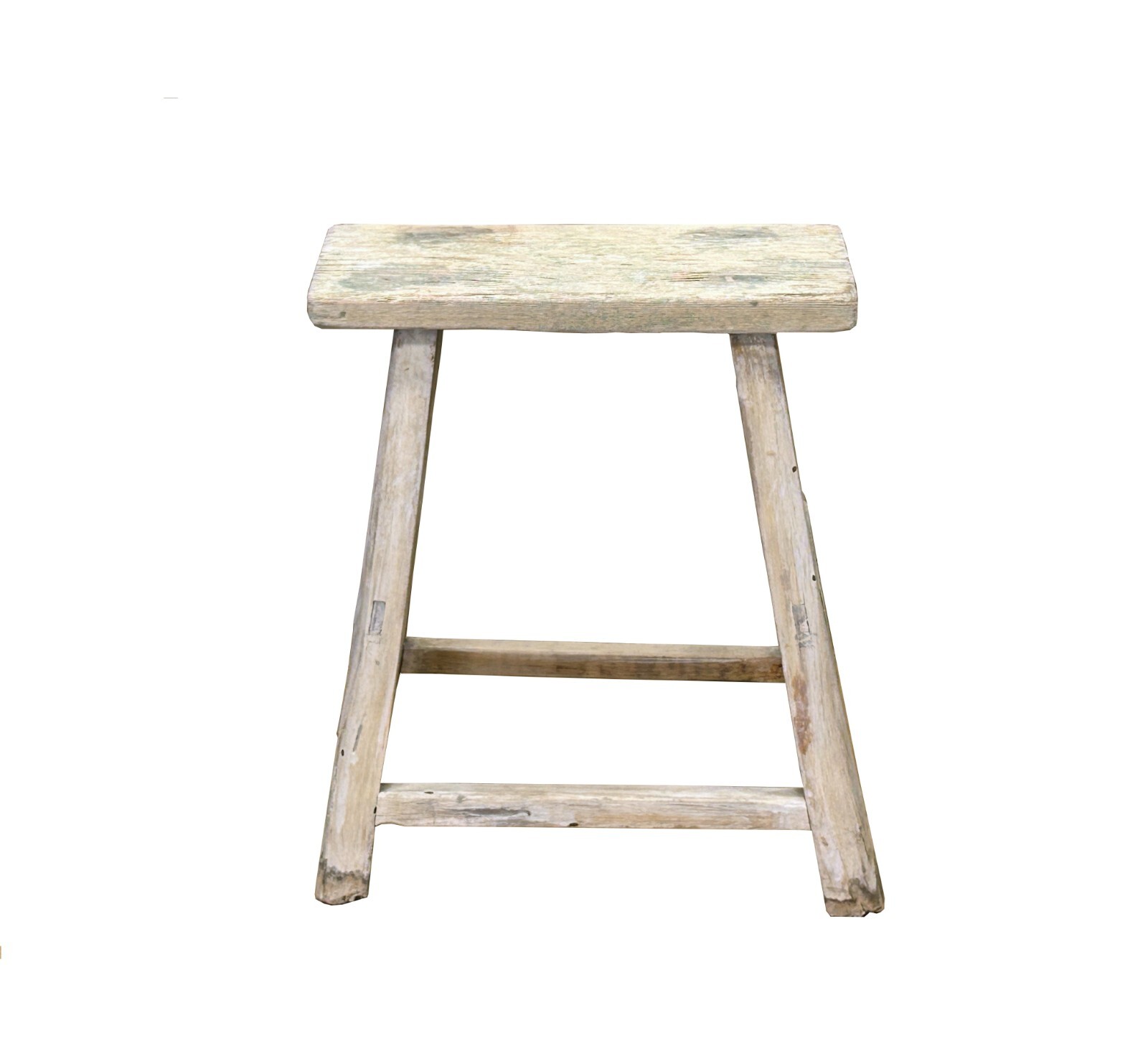 Rustic Raw Rough Wood Grain Rectangle Slim Stool Bench Side Table ws4629