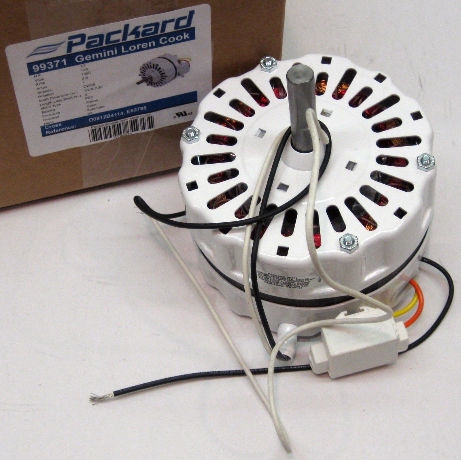 99371 Ventilator Motor for Gemini Loren Cook LL Building V909371 V909336 E62788