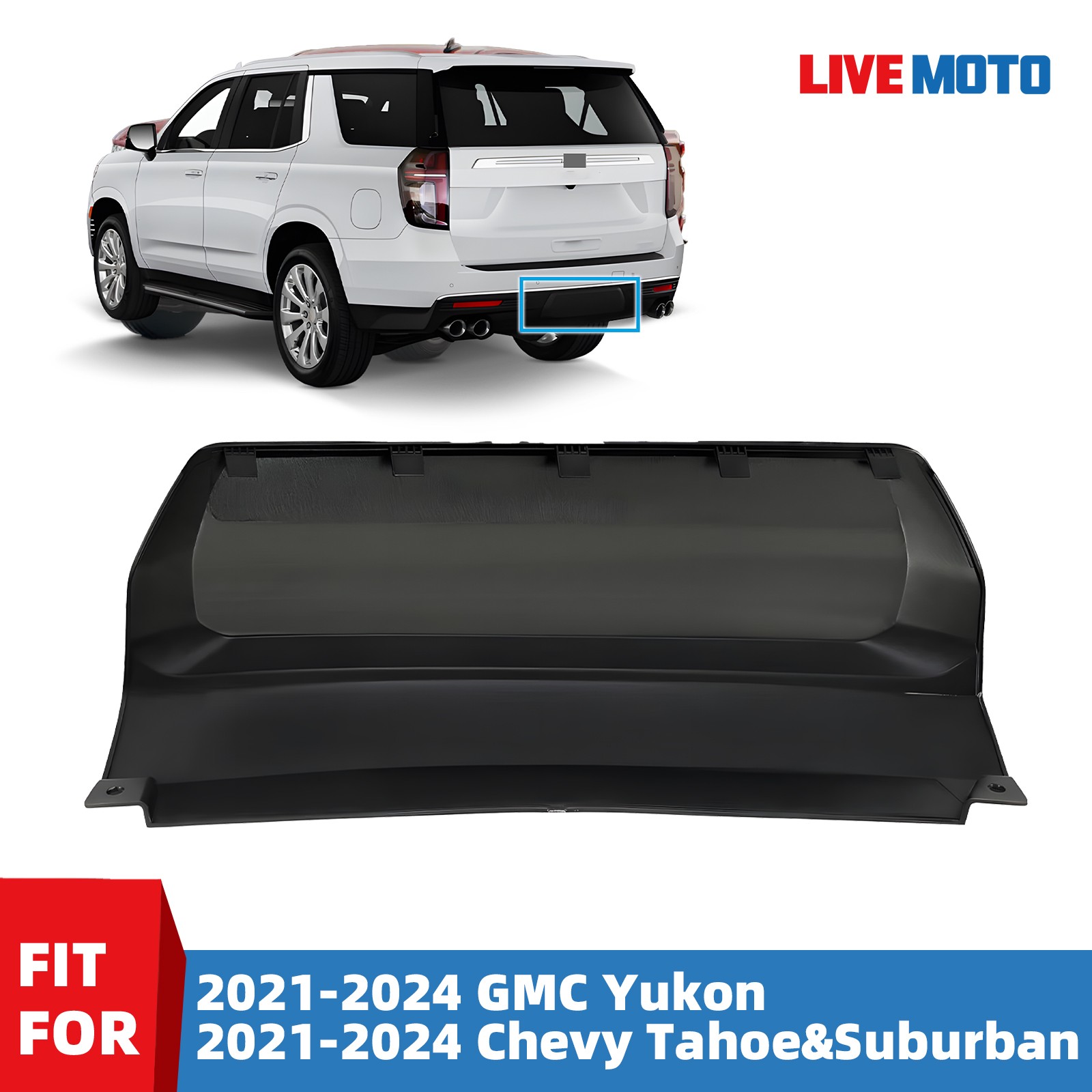 Rear Bumper Tow Hook Cover For 2021 - 2024 Chevy Tahoe Suburban Yukon 85139540