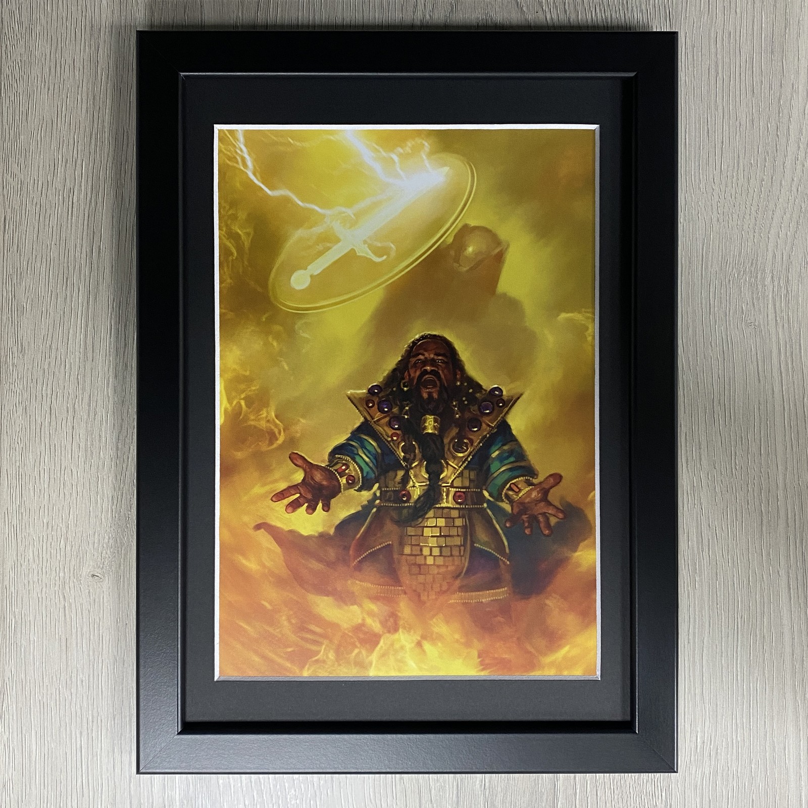 DUNGEONS & DRAGONS FRAMED ART. CLERIC, DWARF, D&D