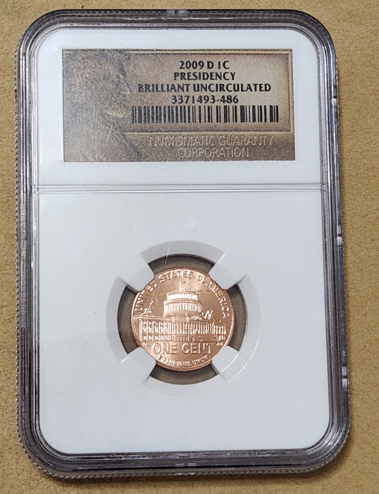 U.S.A. 🇺🇸 ONE CENT COIN 2009 D (NGC / BRILLIANT UNCIRCULATED / COMMEMORATIVE)