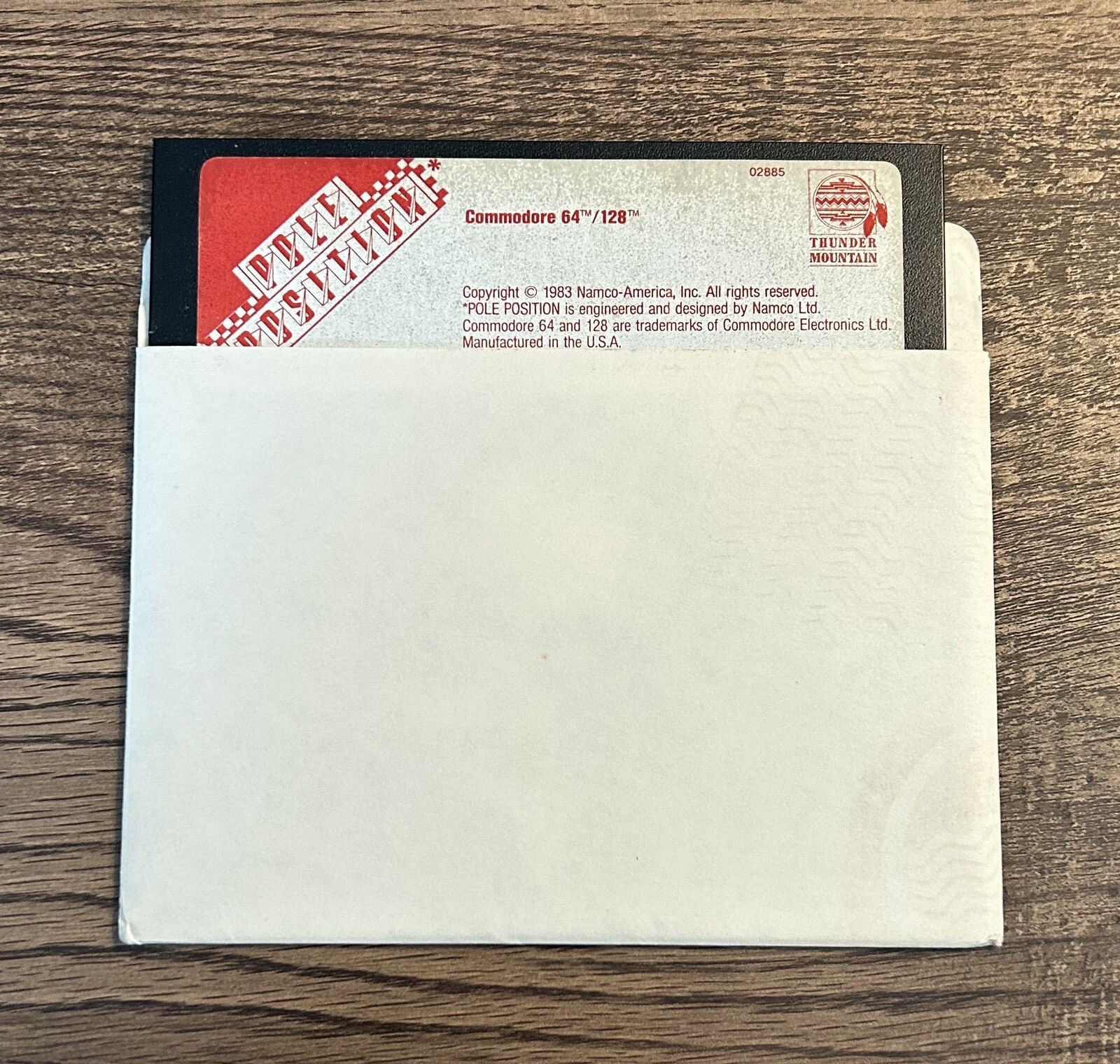 Commodore 64/128 Pole Position Vintage 1980’s 5.25" Floppy Disk With Sleeve