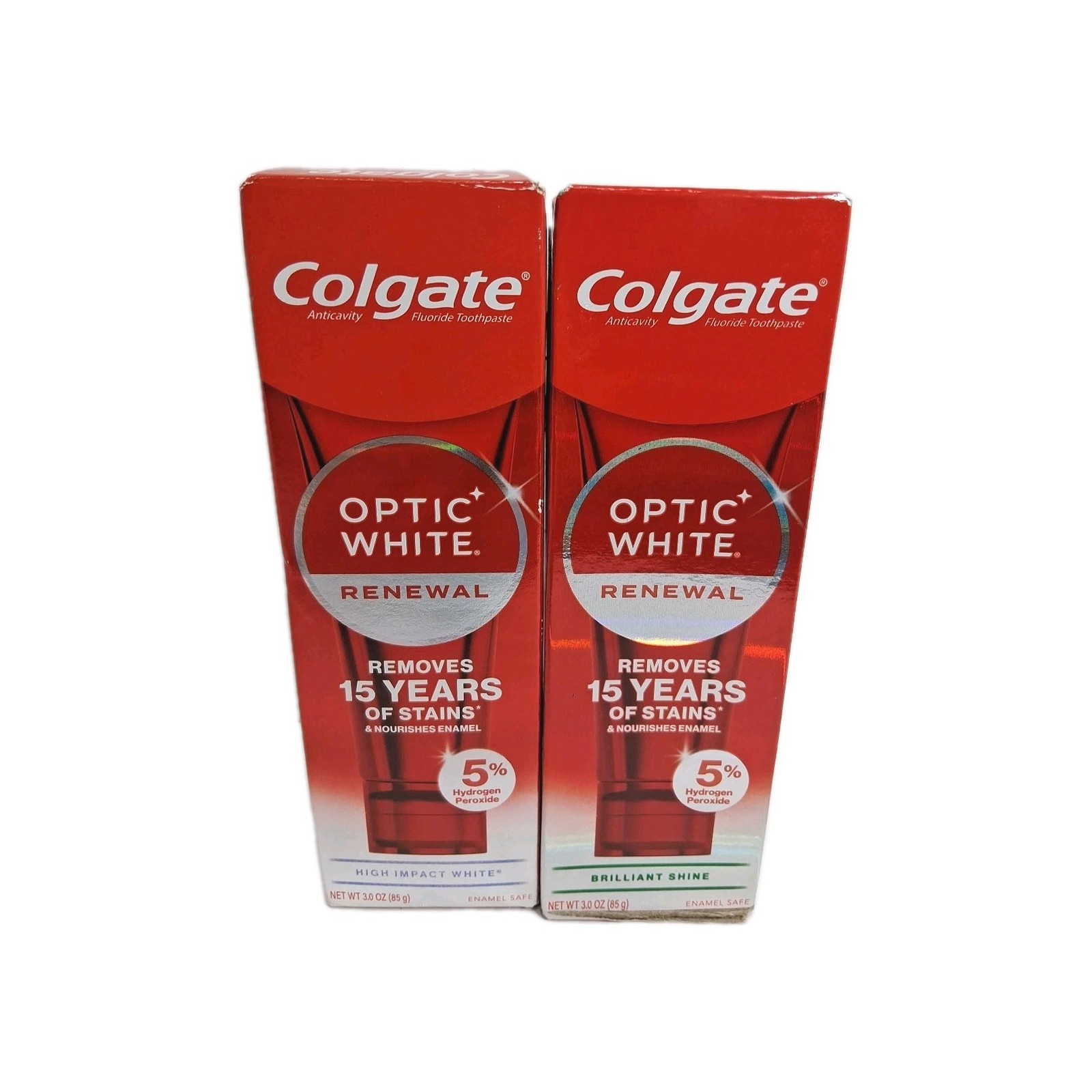 Colgate Optic White Renewal Teeth Whitening Toothpaste - Set of 2 New