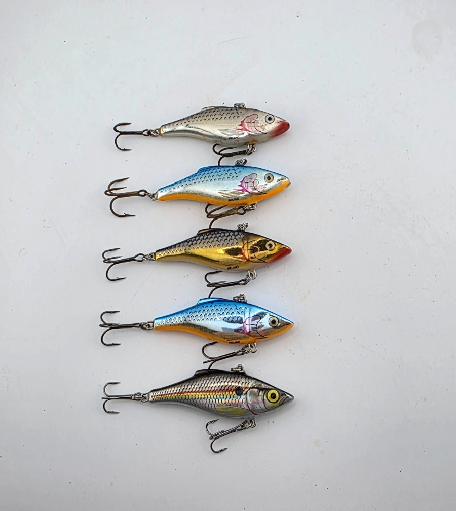 (5) Rapala Rattl'n Rattlin Rap RNR-7 Lipless Crankbait Fishing Lures Lot of 5