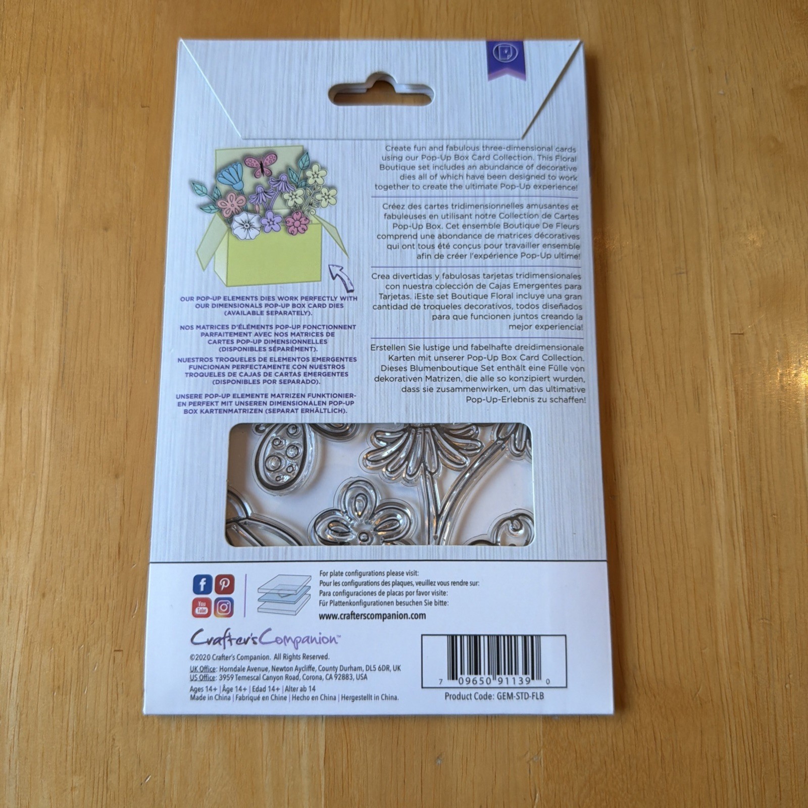 Gemini Crafter's Companion Elements Stamps And Die Set Floral Boutique