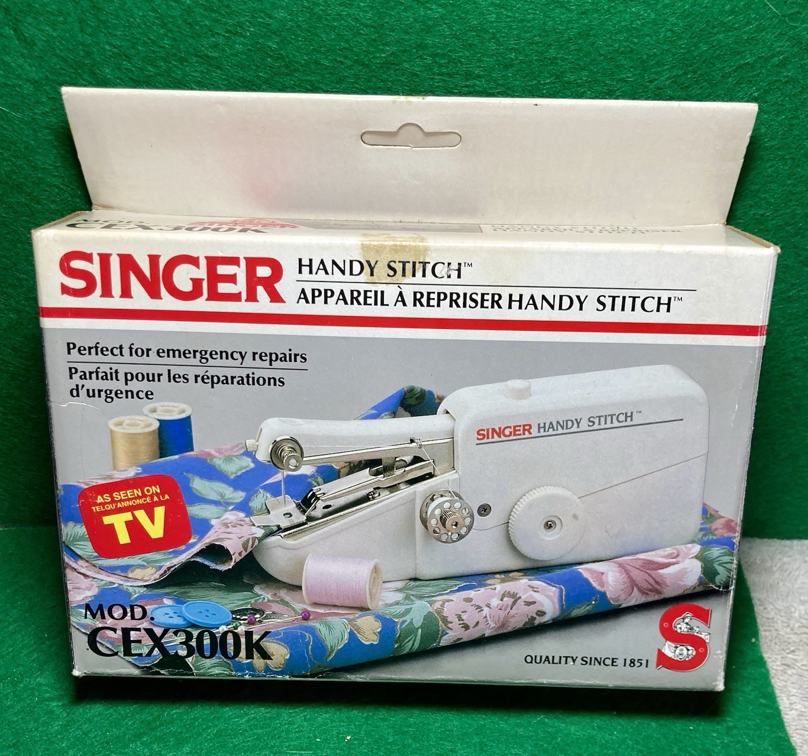 Singer Handy Stitch handheld sewing machine CEX300K Chain stitch mechanism 4AA