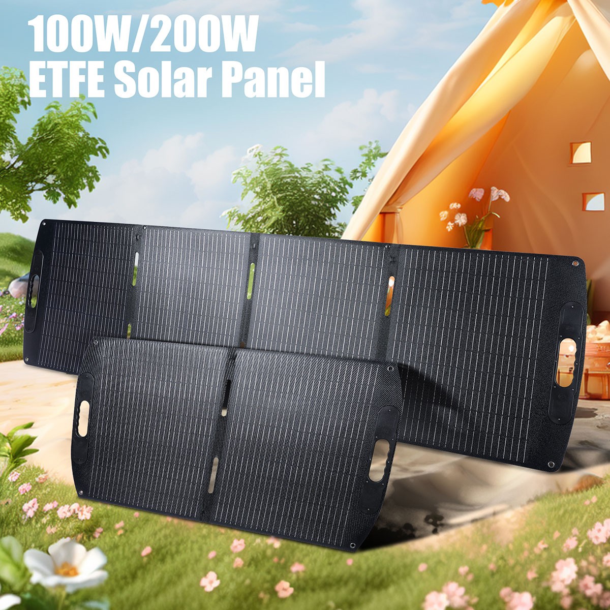 Solar Panel Portable Foldable 100W 200W 22V for Ecoflow Jackery Anker Bluetti