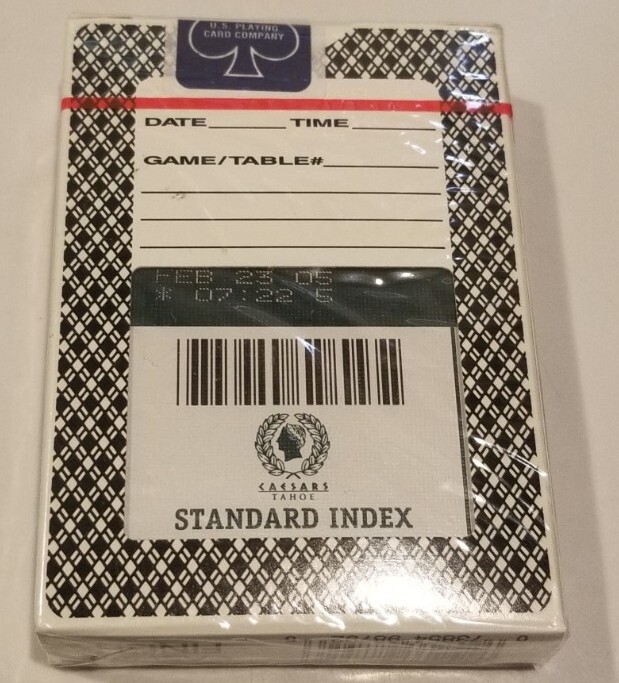 Caesars Tahoe Resort Playing Cards Casino Nevada Sealed 2005 Blackjack Obsolete