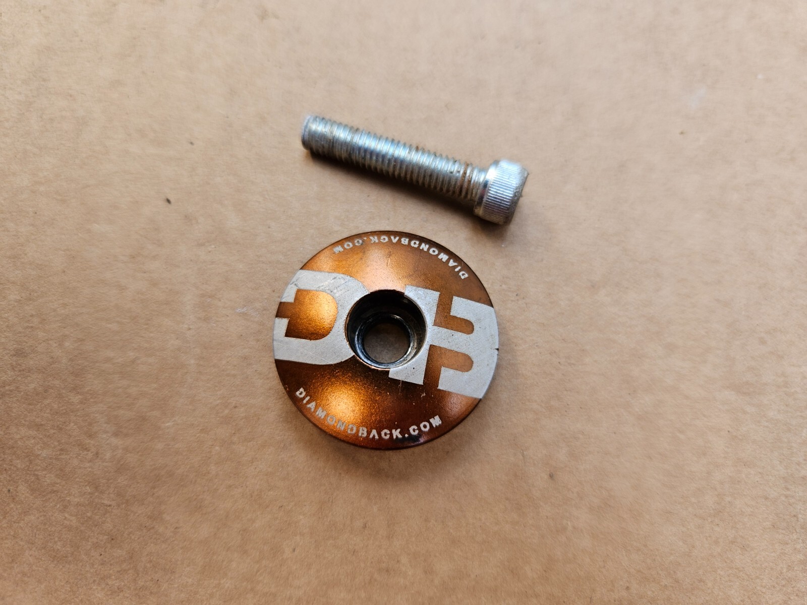 Diamondback DB Mountain Bike 1-1/8" Threadless Headset Top Cap + Bolt Bronze