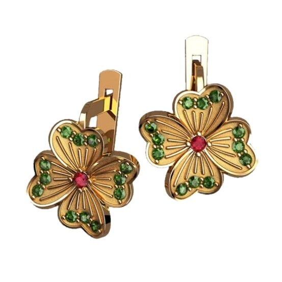 2 pairs Flower Earring Wax patterns for Lost Wax Casting Jewelry/waxes_40811