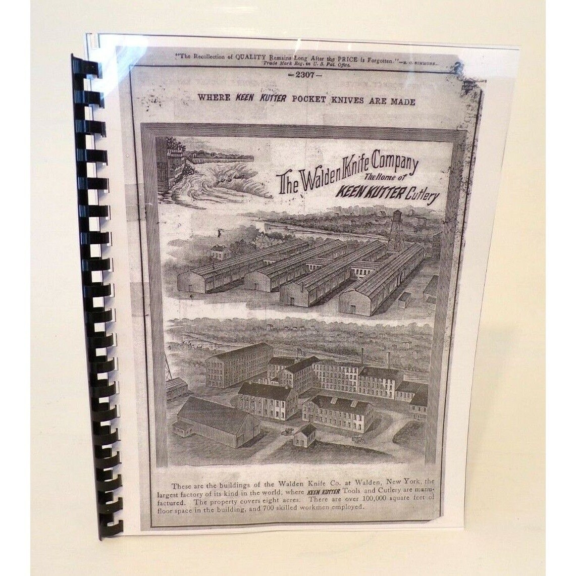 Walden New York Keen Cutter knife Cutlery catalog 36 Pages circa 1901