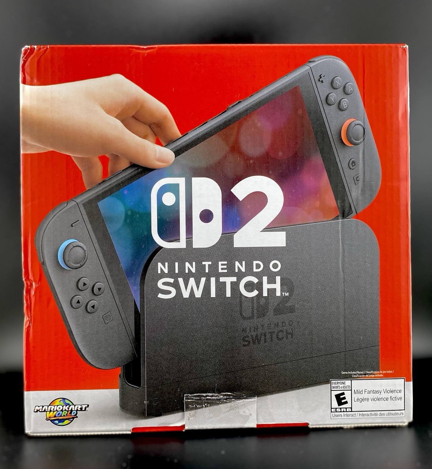 Nintendo Switch 2 Mario Kart Bundle Empty Box ONLY!! No Game! Sticker (damaged)