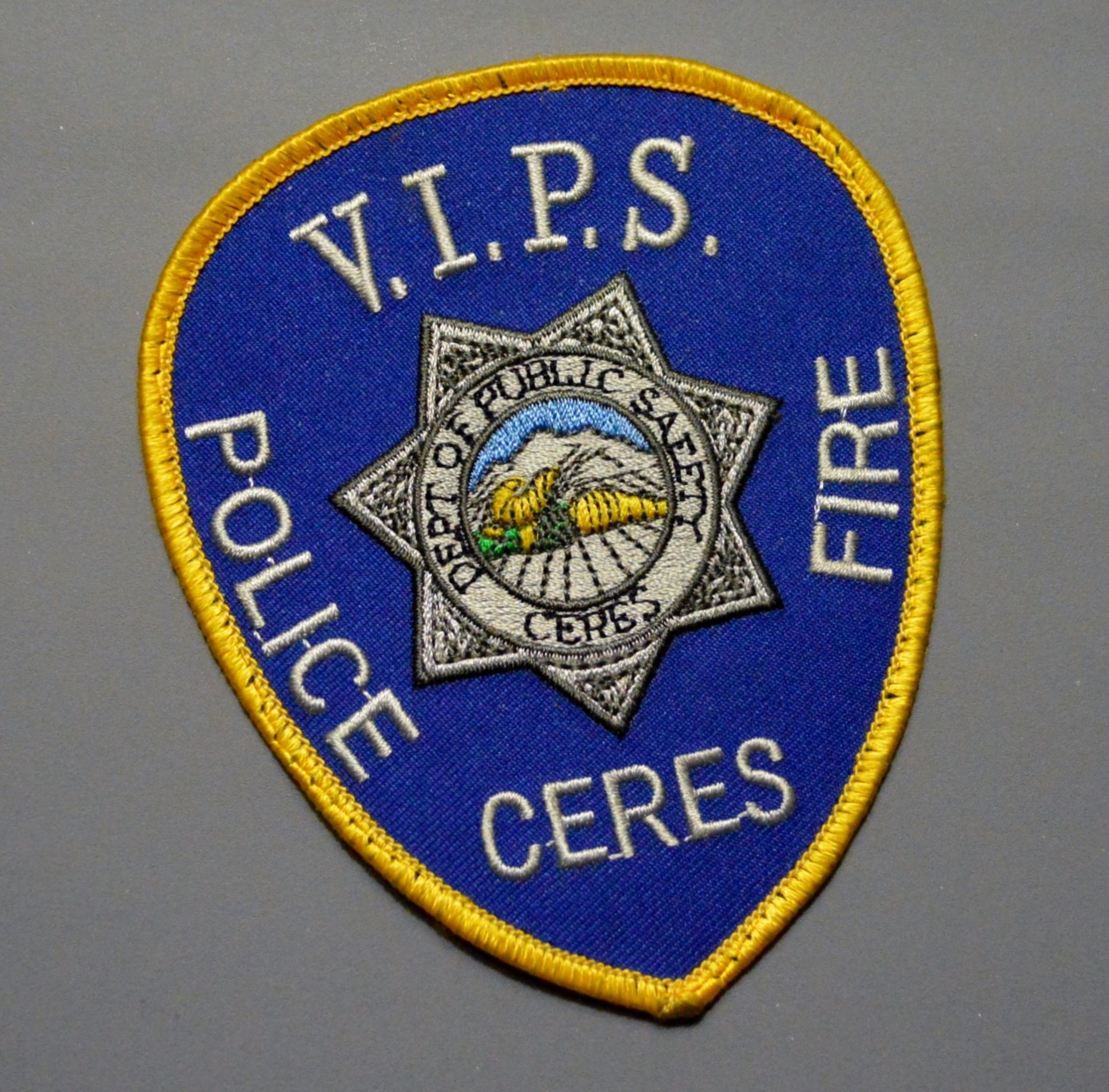 Ceres California Police Fire Public Safety VIPS Patch ++ Stanislaus County CA