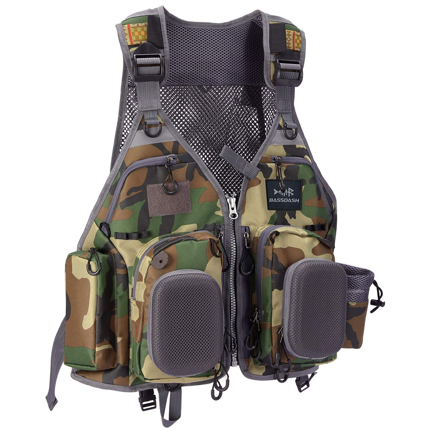 Fly Fishing Vest Multi Pocket Waistcoat Adjustable Size Gifts for Men Women