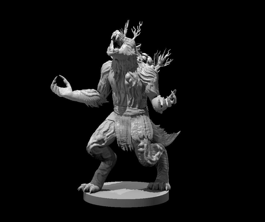Plant Werewolf Fungus Creature Monster Manual 28mm Scale DND D&D Tabletop Mini