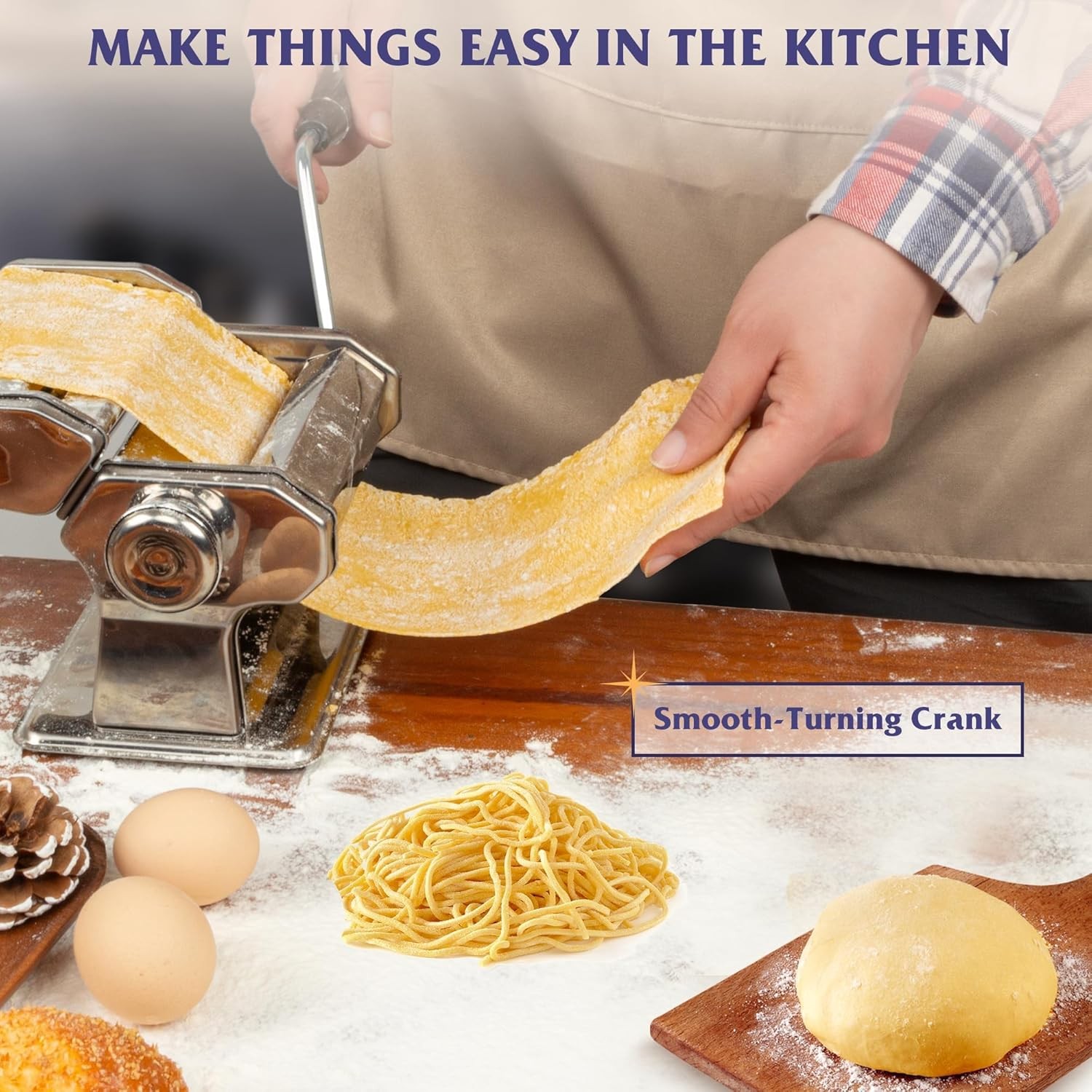 Pasta Maker Machine Set with Pasta Drying Rack Noodle Maker Machine Gift for Her