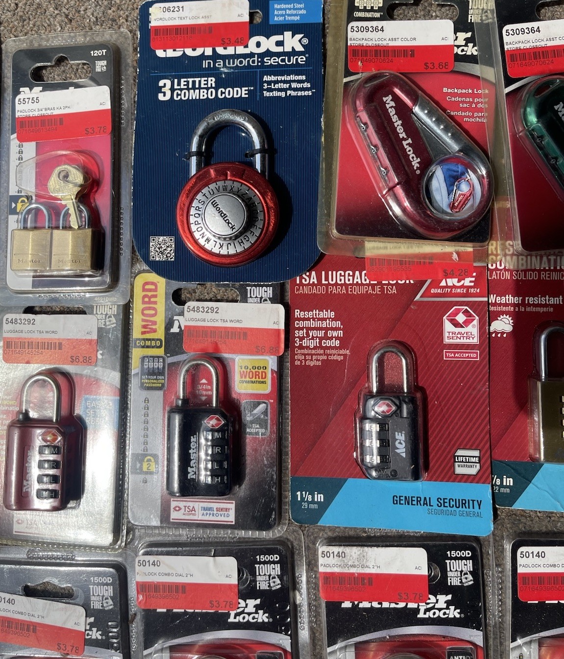 Lot Of Combination/Packlock/Dial Locks