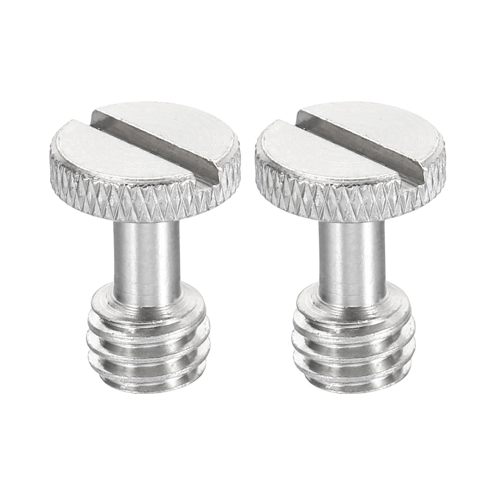 2Pcs 3/8"-16 Thread 19mm Length Camera Fixing Screw Flat Slot Tripod Screws