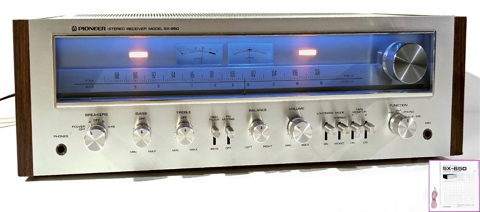 🔥【PRO SERVICED】Pioneer SX-650 Stereo 70W Receiver!~XSTR/CAP/LED MODS💥GUARANTY
