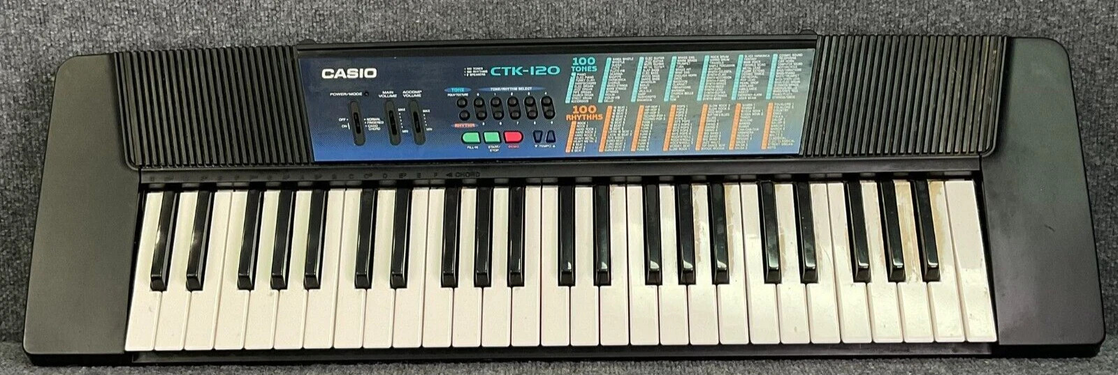 Casio CTK-120 Portable Electronic Keyboard Piano 100 Tones Black Used