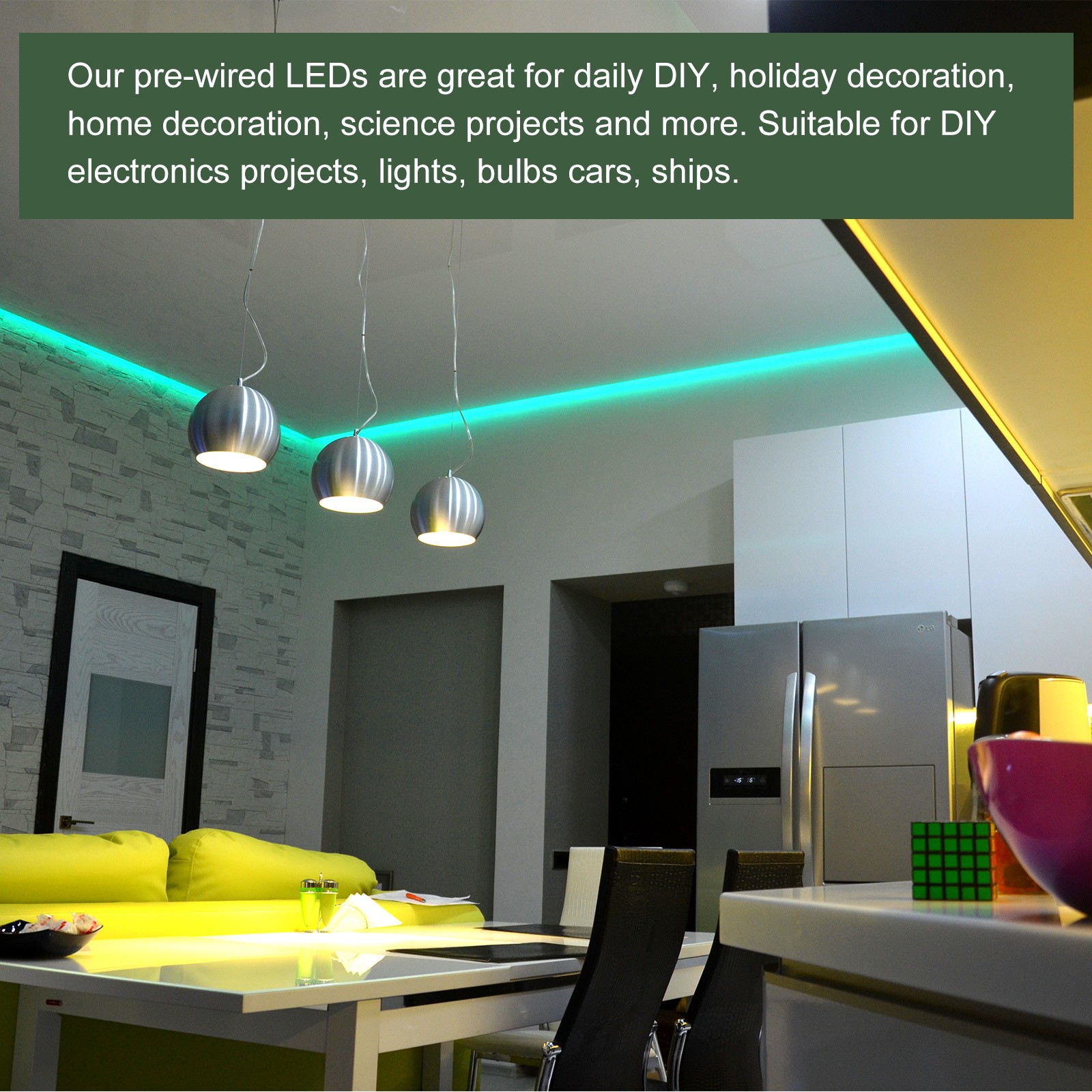 30 Pcs LED Pre Wired Light, Light Emitting Diodes ( Multicolor, 5mm, DC9-12)