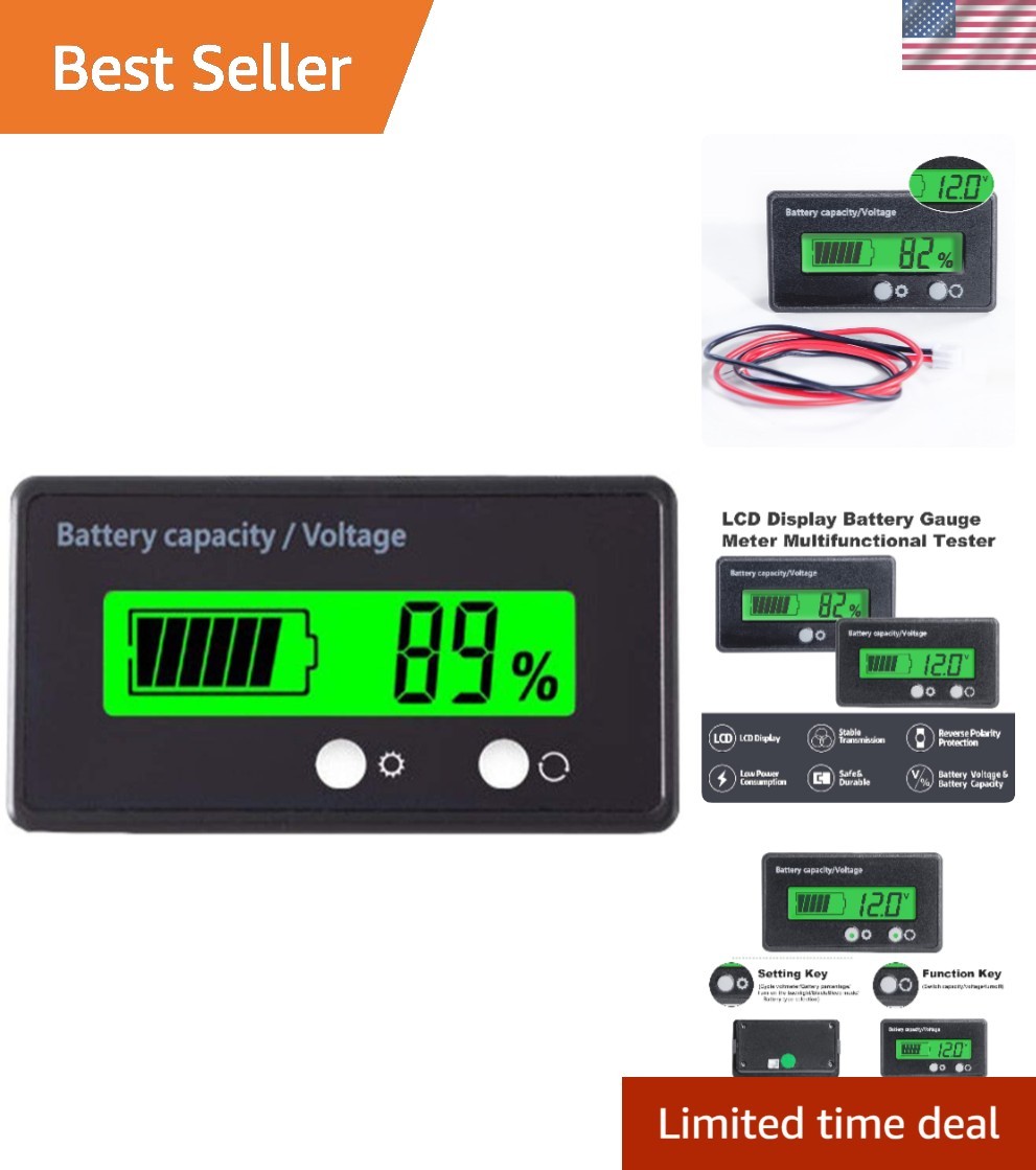 High-Performance Golf Cart Battery Indicator - Reverse Polarity Protection